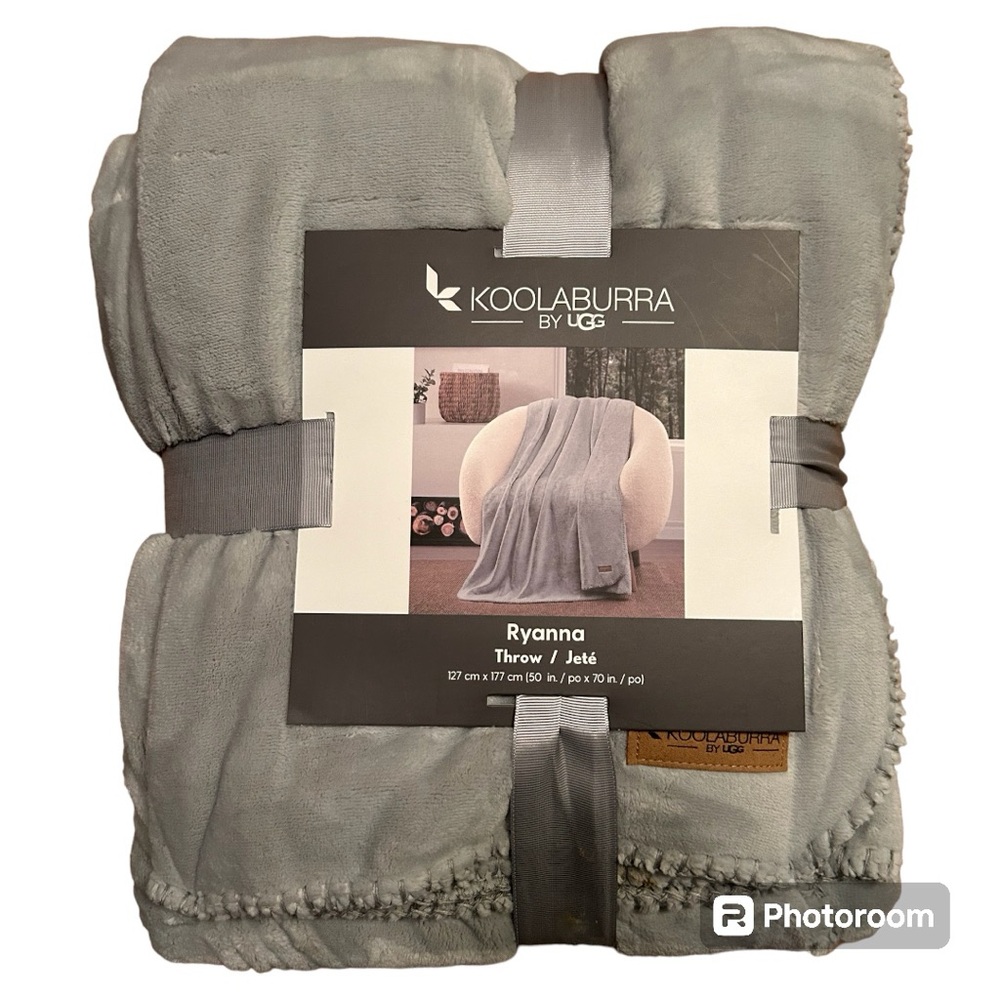 NEW Koolaburra by UGG Ryanna Throw  Grey Super soft blanket